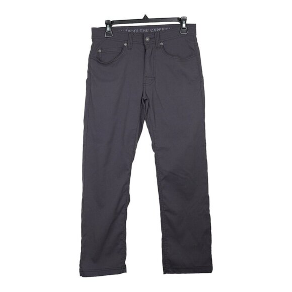 prAna Brion Pant Mens 28Wx25.5L Gray Straight Leg Nylon Stretch Outdoor - Picture 1 of 8